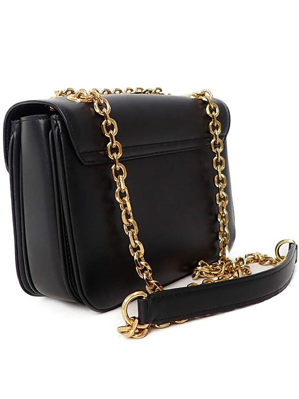 Celine Chain Calfskin Leather C Bag Shoulder Bag Black